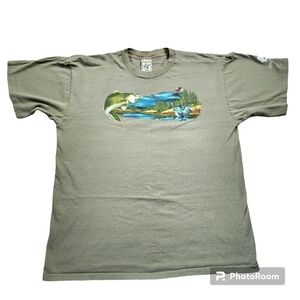 Vintage Single Stitch Wisconsin Lake Animal sz XL Tshirt